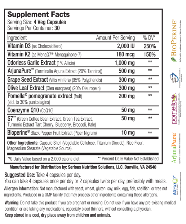 SNS: Cardiovascular Support XT, 120 Capsules