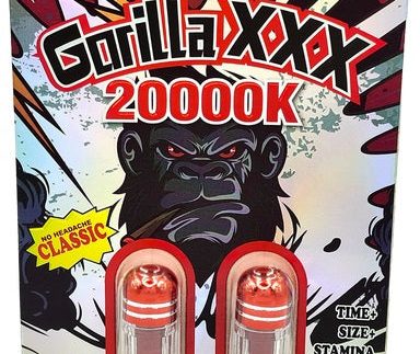 Gorilla XXX 20000K Male Enhancement Double Capsule
