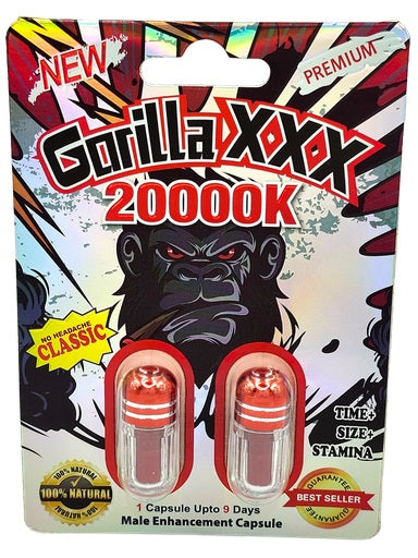 Gorilla XXX 20000K Male Enhancement Double Capsule