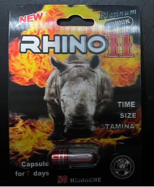 Rhino 11 10000K Platinum Male Enhancement Single Capsule