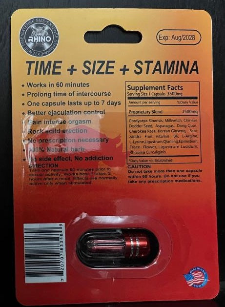 Rhino 11 10000K Platinum Male Enhancement Single Capsule