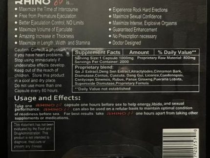 Rhino 69 4000K Male Enhancement