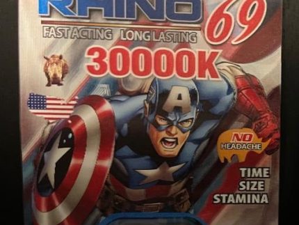 Rhino 69 30000K Captain America Cover Male Enhancement