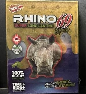 Rhino 69 Super Long Lasting Honey 12 Count Yellow Box