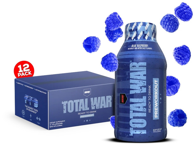 Redcon1: Total War RTD Blue Raspberry. 12 Pack