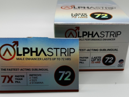 Alpha Strip 7X, 72hrs Male Enhancement (3 Pack) Orange Packs