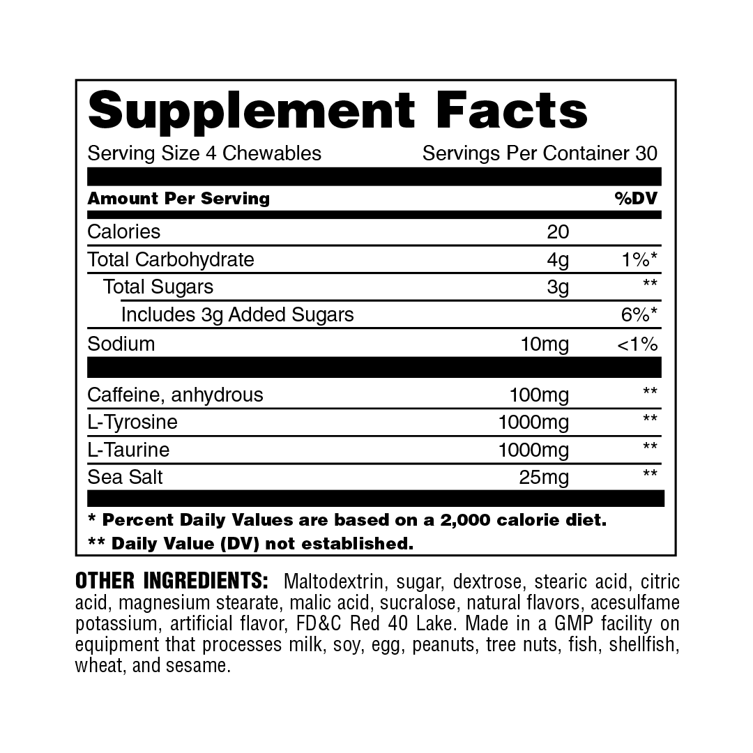 Universal: Animal Energy Chews, Pomberry Flavor
