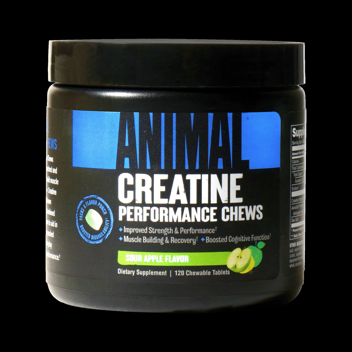 UNIVERSAL: ANIMAL CREATINE PERFORMANCE CHEWS, GREEN APPLE