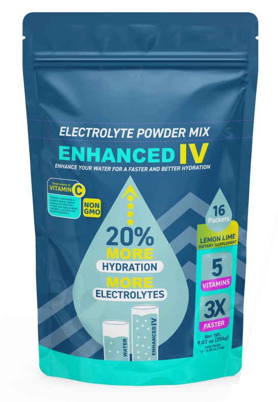 Enhanced IV Lemon Lime, 16 Packets