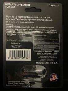 Hard Steel 10000K Male Enhancement Single Capsule