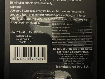 Hard Steel 10000K Male Enhancement Single Capsule
