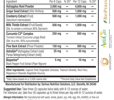 SNS: Kidney Assist XT, 180 Capsules