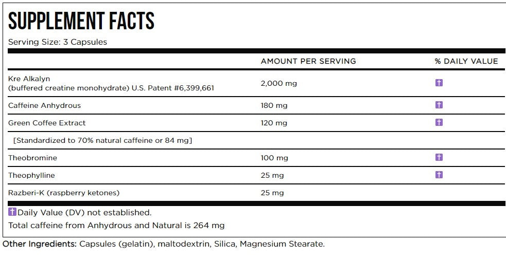 All American EFX: Kre-Alkalyn Hardcore, 120 Capsules