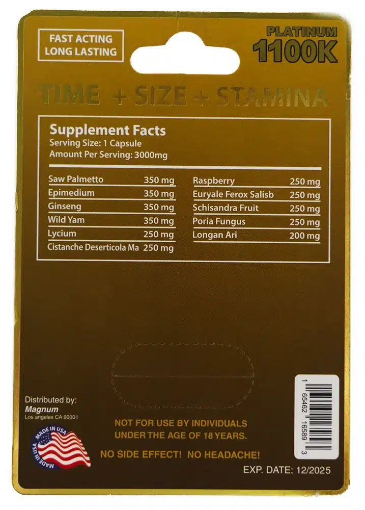 Magnum Platinum 1100k Male Enhancement