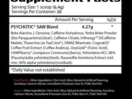 Insane Labz: Psychotic Saw Series Preworkout