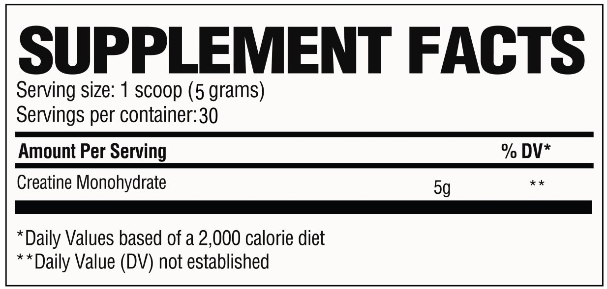 RAW Nutrition: Creatine Monohydrate, 30 Servings