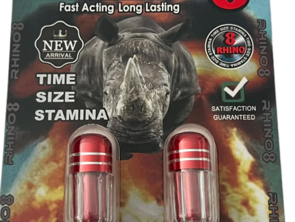 Rhino: 8 Platinum 2000k Double, Male Enhancement