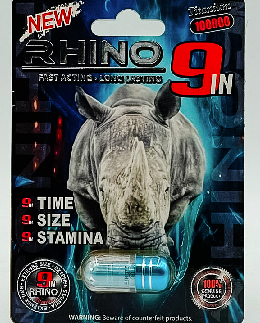 Rhino 9in Titanium 100000 Male Enhancement