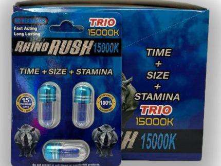 Rhino Rush Trio 15000k Male Enhancement