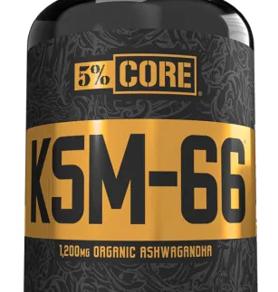 5% Nutrition: KSM-66, 90 Capsules