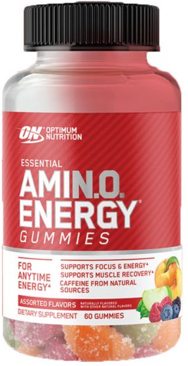 OPTIMUM: AMINO ENERGY GUMMIES, ASSORTED FLAVORS, 60 GUMMIES