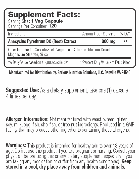SNS: Anacyclus XT, 120 Capsules