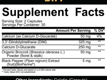 5% Nutrition: DIM, 60 Capsules