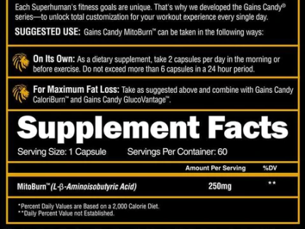 Alpha Lion: Gains Candy Mitoburn 60 Servings