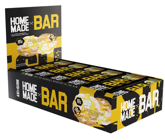 AXE & SLEDGE: HOME MADE BAR LEMON COOKIE CRUNCH, 12CT BOX