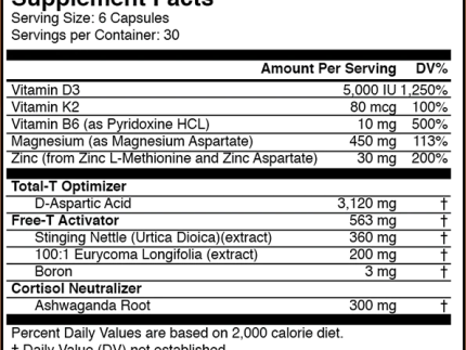 Axis Labs: Hypertest XD, 180 Capsules