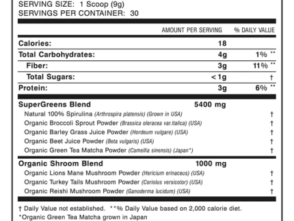 Myogenix: Myovite Super Greens, Berry Tropical
