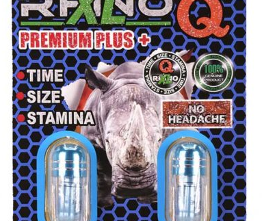 Rhino: XL Q Premium Plus 2,000,000, Double Capsule
