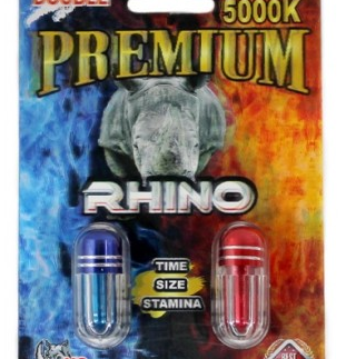 RHINO: PREMIUM PLATINUM 5000K DOUBLE, MALE ENHANCEMENT