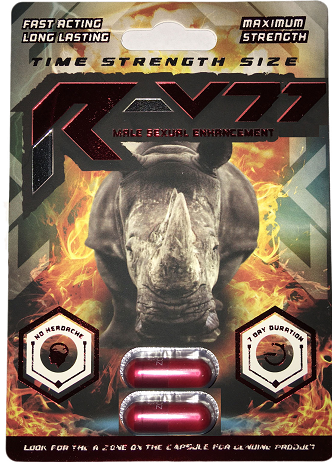 Rhino: R-V77 Double Capsule Male Enhancement