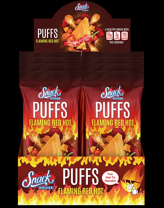 Snack House: Puffs, Flaming Red Hot, 8 Pouches