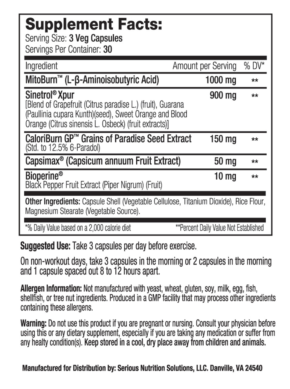 SNS: Thermo Scorch, 90 Capsules