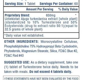 Hi-Tech: Turkesterone 650, 60 Tablets