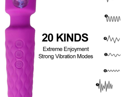 Wand Massage Vibrator: 20 Speed Rechargeable