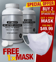 ANTAEUS LABS: OPTIMIZED ZINC ACETATE (2 BOTTLES AND FREE MASK)